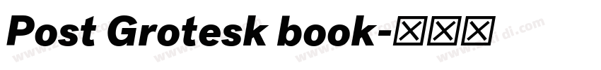 Post Grotesk book字体转换